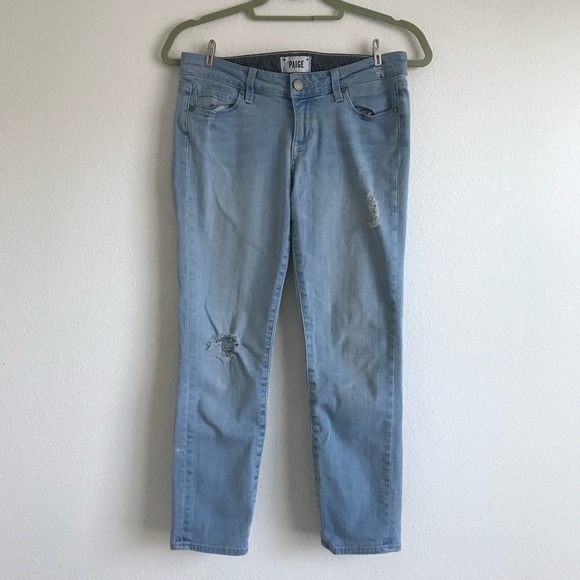 PAIGE Denim Abbott Kinney Distressed Jeans Sz 26 - Picture 4 of 8